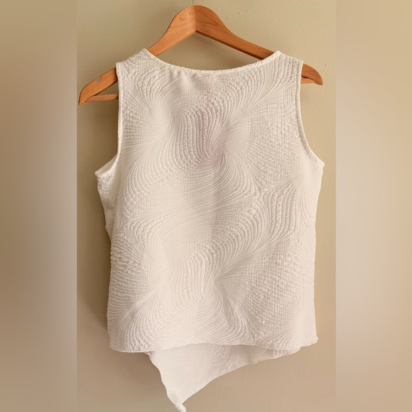 NWT IC COLLECTION White Asymmetrical BlouseXS - Picture 4 of 12
